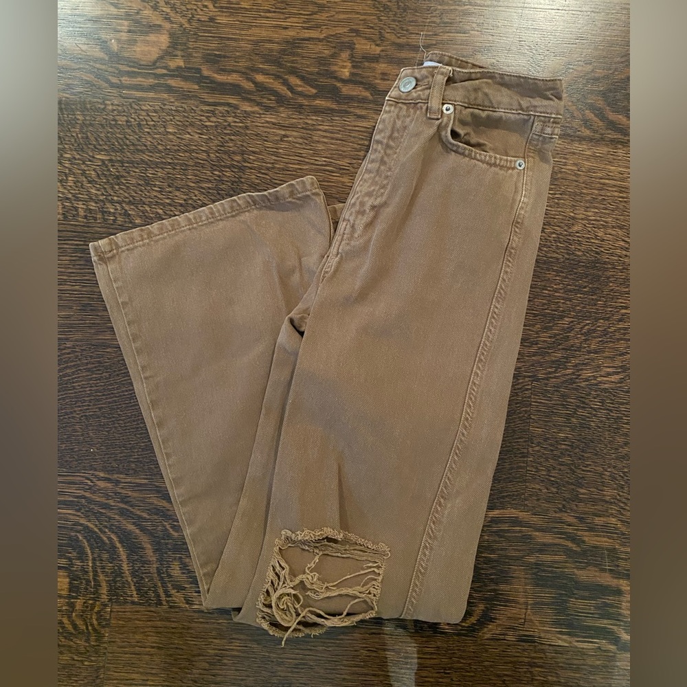 Mango brown flared jeans
